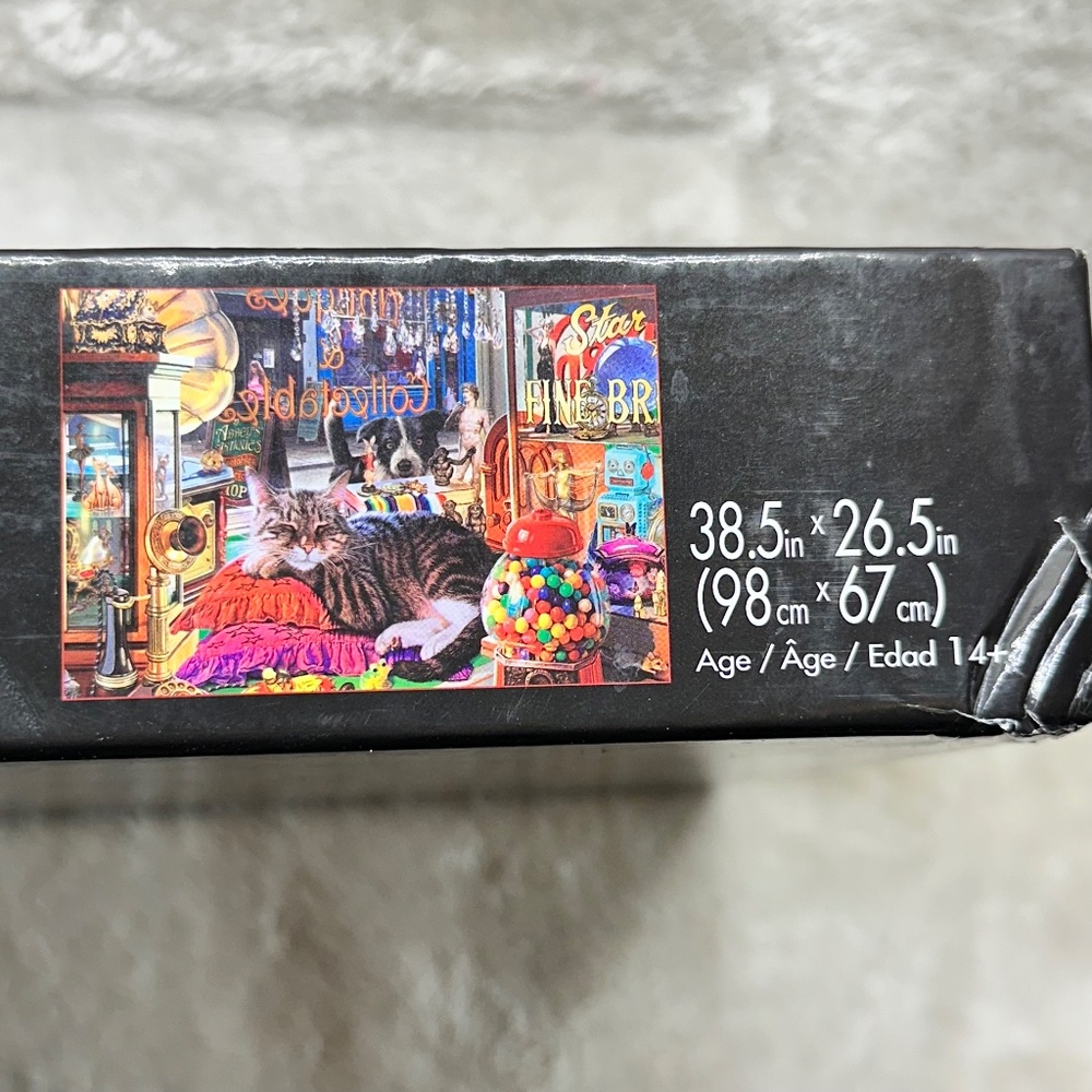 Buffalo Games Curiosity Shop - Complete 2000 Piece Jigsaw Puzzle Cat/dog/robot - Picture 4 of 4